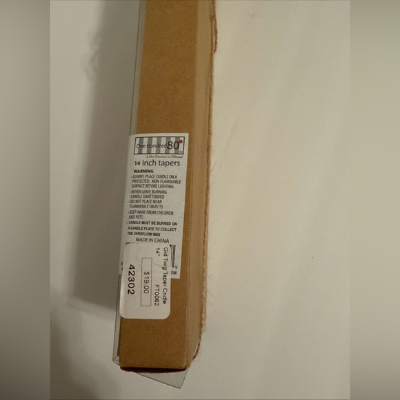 NIB Gold Twig Taper Candles 14 In By One Hundred 80 Degrees - Picture 5 of 6